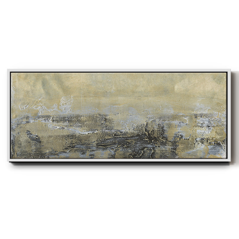 Gold Horizon I - toile encadrée, H 20 po x l 50 po
