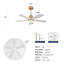 Hot sales Ventilateur de plafond intérieur de 42 pouces avec lumière à DEL à intensité variable et 5 pales en bois massif avec moteur à courant continu réversible