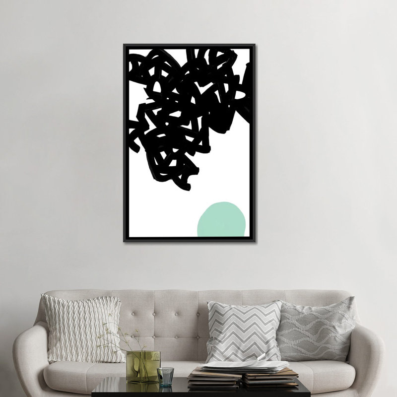 « gestes i », impression sur toile, H 26 po x l 18 po x P 1,5 po, Toile encadrée noire, Pas de tapis