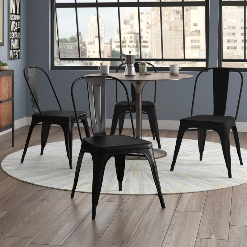 Edmund 17'' H Side Chair, Black