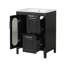 Meuble-lavabo 24 po avec lavabo, meuble-lavabo avec deux tiroirs et porte, tablette réglable, bois massif et panneau de fibres à densité moyenne-2133793740