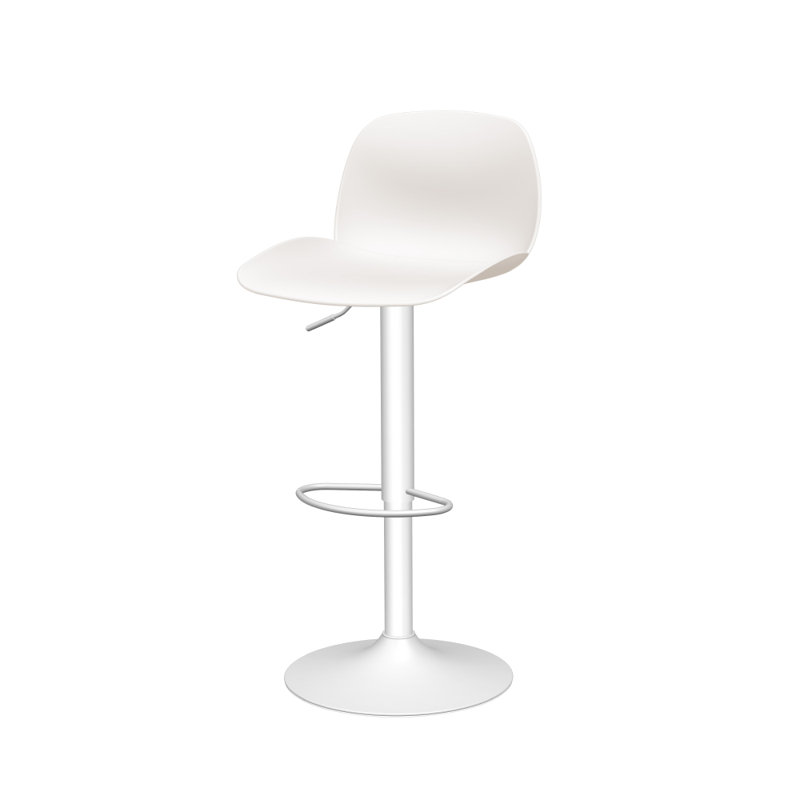 Tabouret de bar Doroty, Blanc / blanc