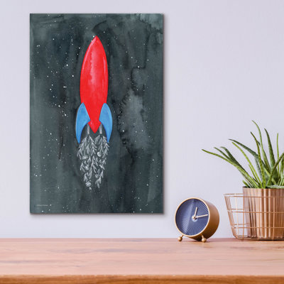  «Flower Rocket» par Rachel Nieman, art mural en verre acrylique, 12 po x 16 po