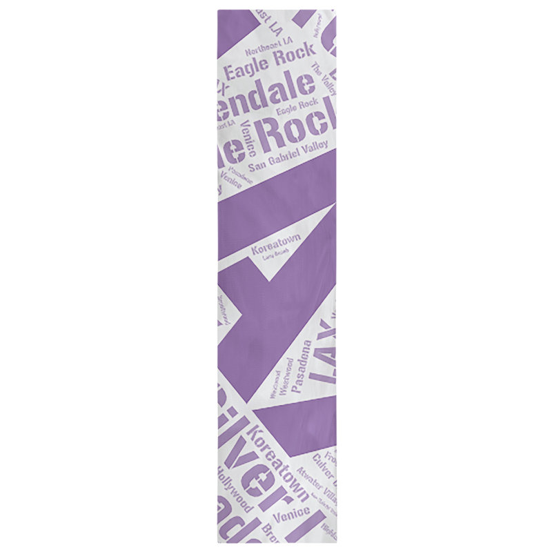 Chemin de table blendtable en coton, 90 po x 16 po, Mauve, Los Angeles