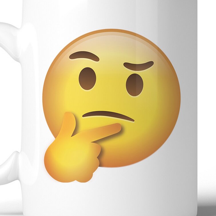 Latitude Run® Emoji-Thinking Coffee Mug | Wayfair