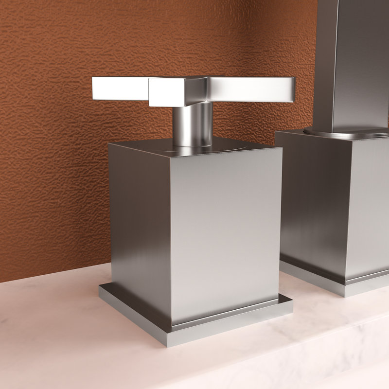 2 Handle Lavatory Faucet In Brushed Nickel - Solid Brass And Stainless Steel Build, With Pop Up Drain Water Supply Lines For A Functional Sink Bathroom Matte Black Construction Steel, Drain, Chic