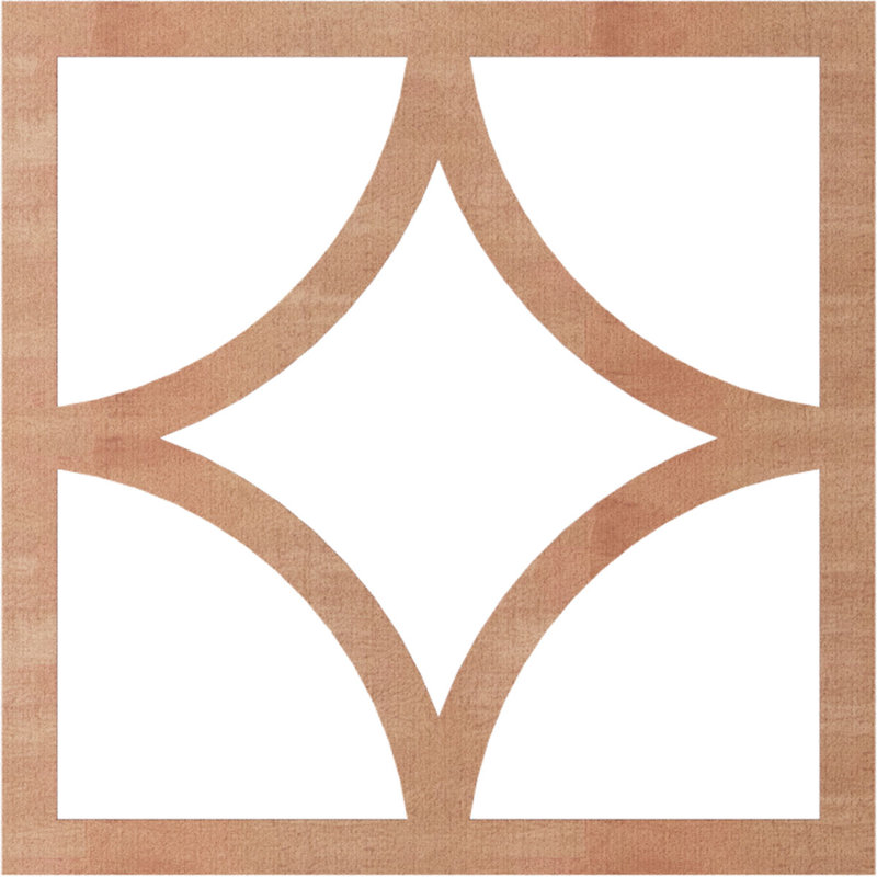 Médaillon de plafond ajouré en bois Statesman, H 40 po x l 40 po x P 0,38 po, Cerise