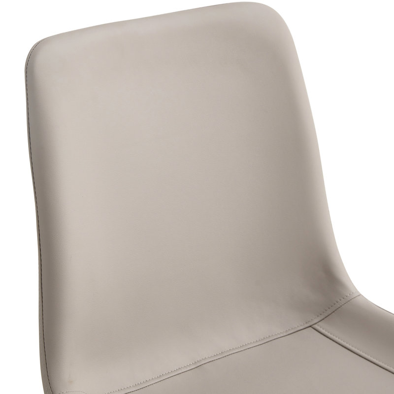 Structure de table et chaise en marbre gris texturé moderne avec base en métal robuste, ensemble de coussins confortables