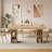 63"/71" Rectangular Dining Table with Storage, Large Wooden Kitchen Table for 6, Oak-527828846
