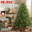 6FT Slim Christmas Tree – 850 Tips, PE+PVC Branches, Hinged Design for Easy Setup, Stable Metal Stand – Ideal for Corners & Small Spaces-1409230996