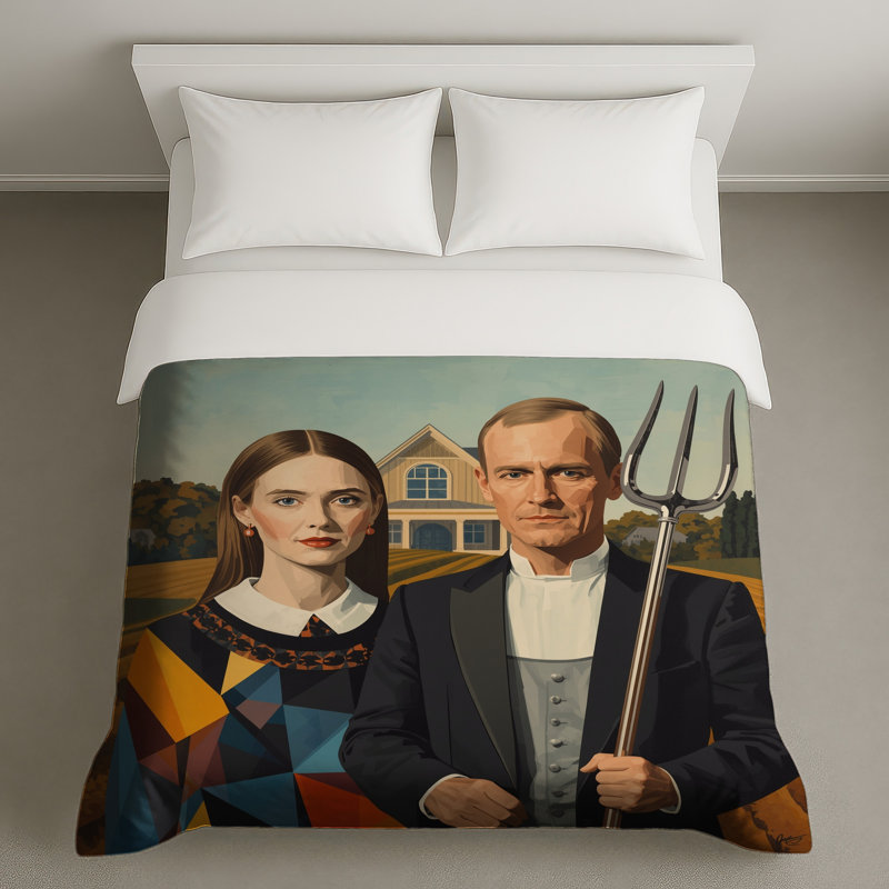Housses de couette Farmhouse Couple Portrait, Twin