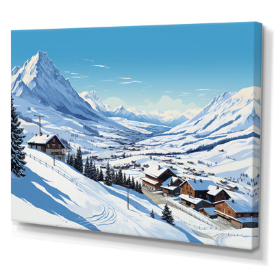 Alpinisme Solitude Winter Glow II - montagnes d'hiver, impressions sur toile