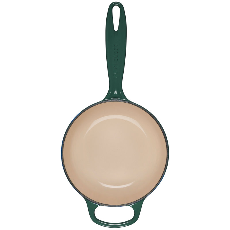 Le Creuset Enameled Cast Iron Saucepan with Lid, Artichaut, 1.75 qt.