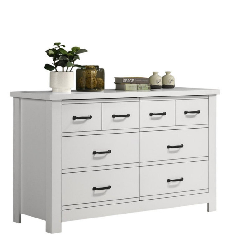 Commode 6 tiroirs, Blanc