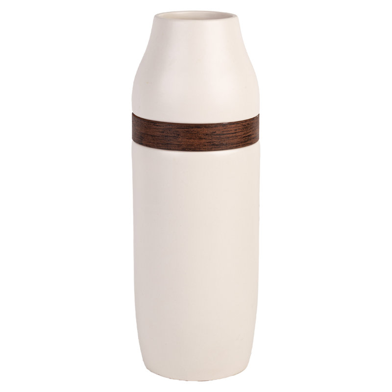 Vase en céramique 14,1 "- Décoration rustique pour tablettes et tables