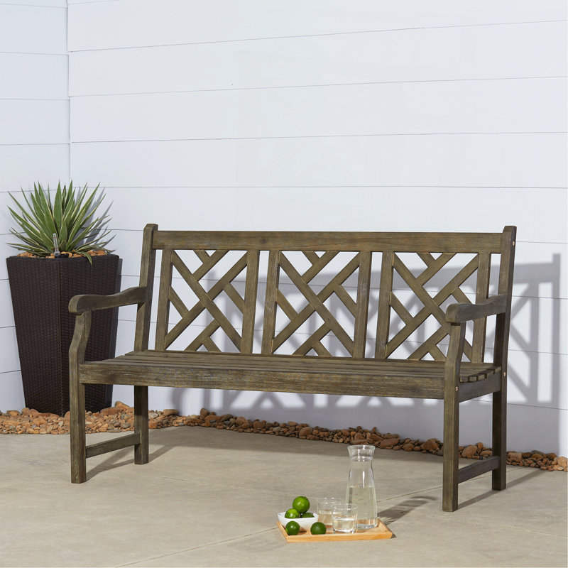 Banc de jardin en bois pour l'extérieur