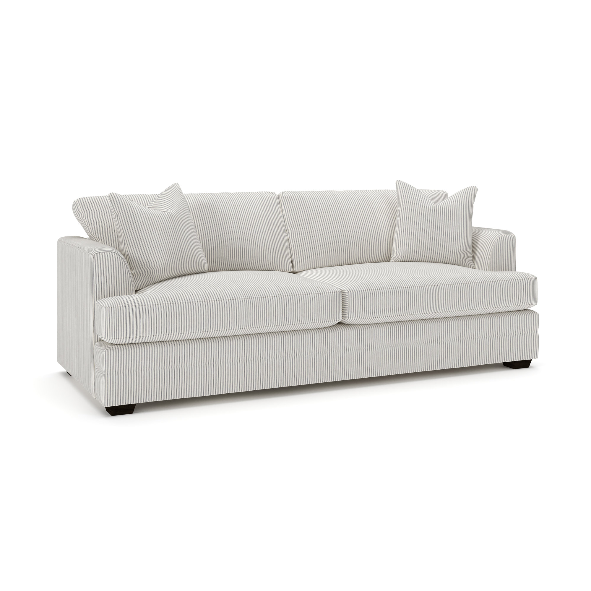 Edan Upholstered Queen Sleeper Sofa, Cruise Gray Striped