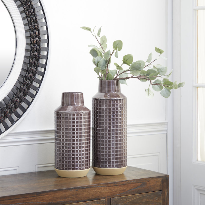 Ensemble de 2 vases de table Dulcemaria, Brun