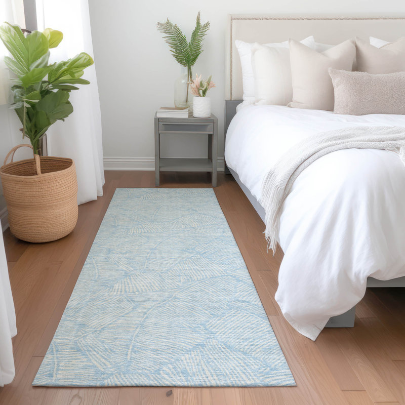 Premium Machine Washable Prisco Sky Rug, Runner 2'3" x 7'6"