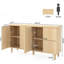 Buffet 59,74 "moderne en noyer avec rangement