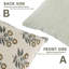 Housse de coussin en lin fabriquée à la main Fabividine Neha - impression de bloc de coussin décoratif pour canapé - 26 x 26 pouces-110562757-110562752