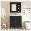 Meuble-lavabo autoportant moderne à simple cuve avec tiroirs supérieurs-1627304066
