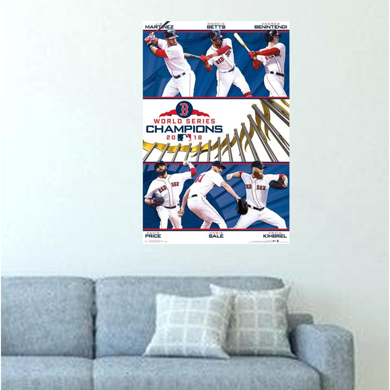 «Boston Red Sox 2018 World Champions», reproduction d'impression sur papier, H 34 po x l 22,25 po x P 0,05 po, Toile tendue
