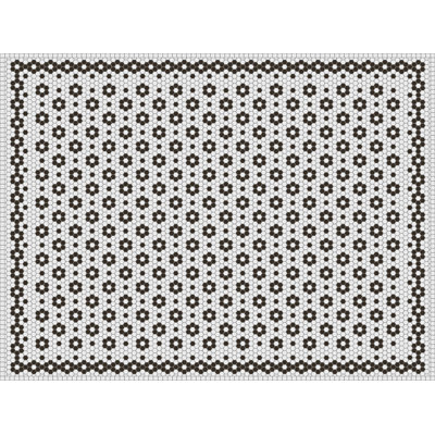 Cacee Vinyl Machine Printed Area Rug