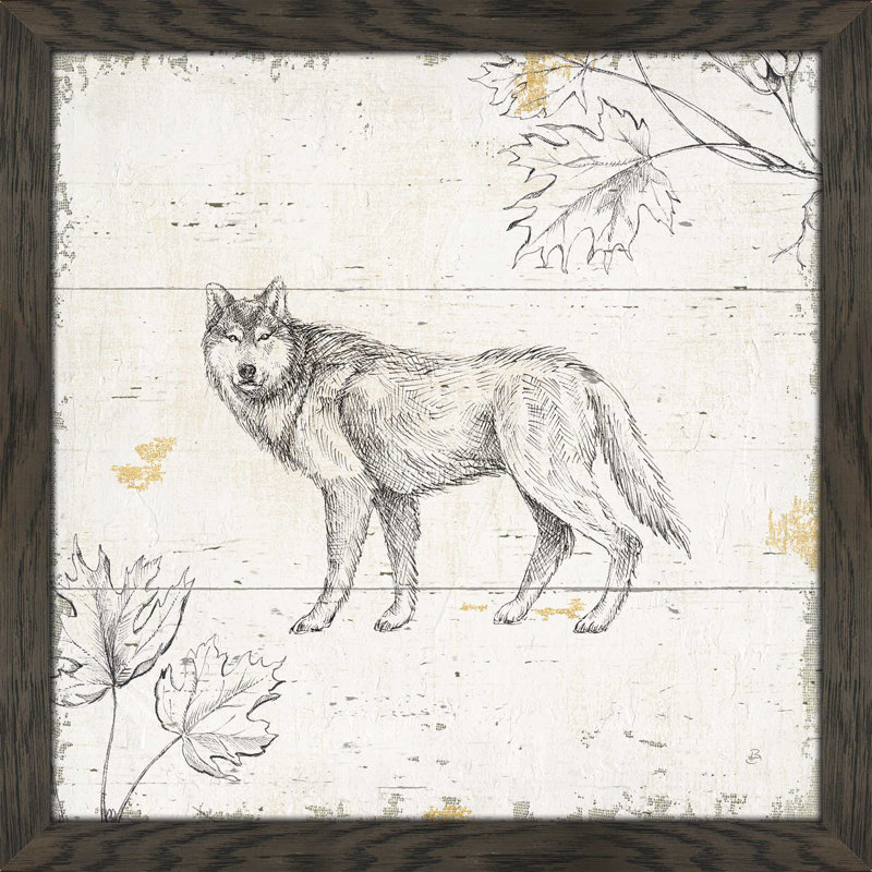 «Wild and Beautiful VIII», reproduction de dessin, H 37,5 po x l 37,5 po x P 1 po, Cadre chocolat patiné