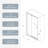 50-54" W X 71" H Piovt Swing Glass Shower Door-111837203