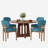 47.24" Wooden Round Dining Table Set for Kitchens, Dining Room, Living Room-1570844925-1570844924-1570844867