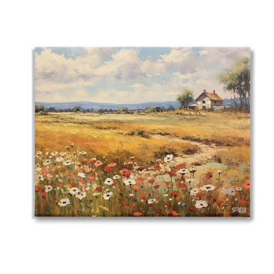 Conception d'art sur toile campagne "Poppy Meadow" par Rb