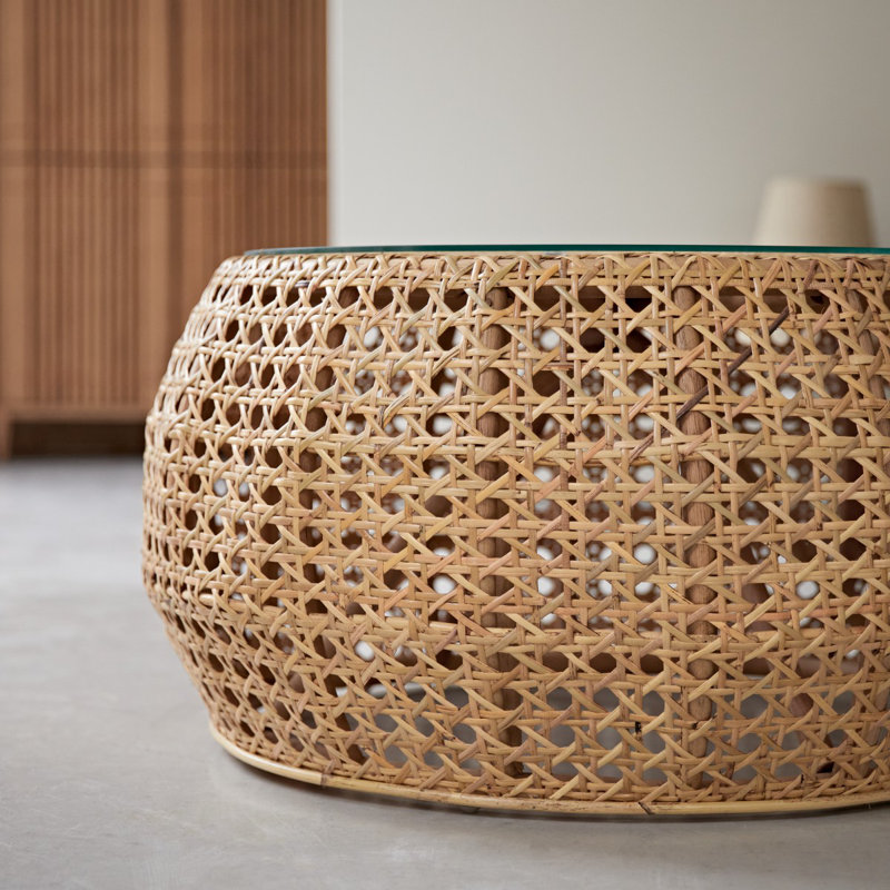 Esther Glass Top Single Coffee Table