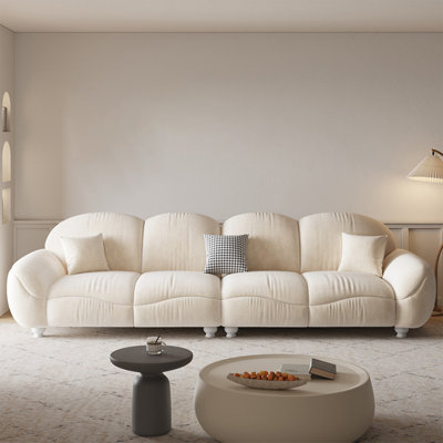 Coussin modulaire 100% polyester crème