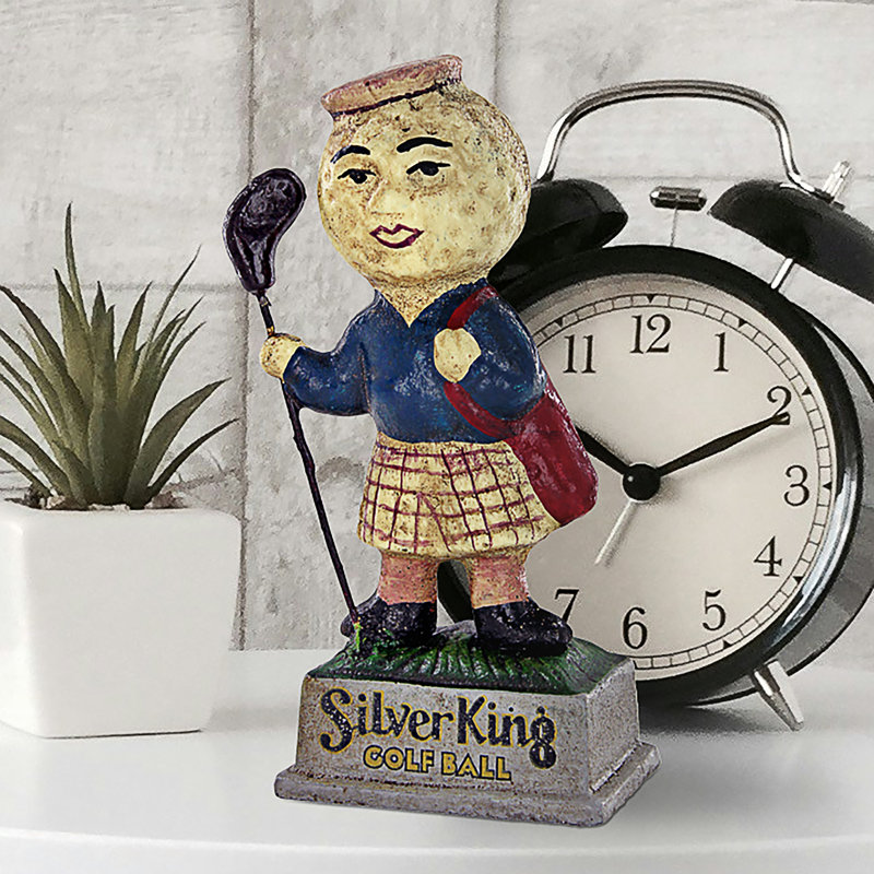 Figurine golfeur argenté