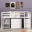 Lit mezzanine bas 3 tiroirs Anne avec commode, bureau et tablettes par Three Posts Baby & Kids-879192457-933203883