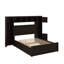 Queen Size Wooden Bed With Cabinet, Shelf And Sockets,Twin XL Trundle-36604630