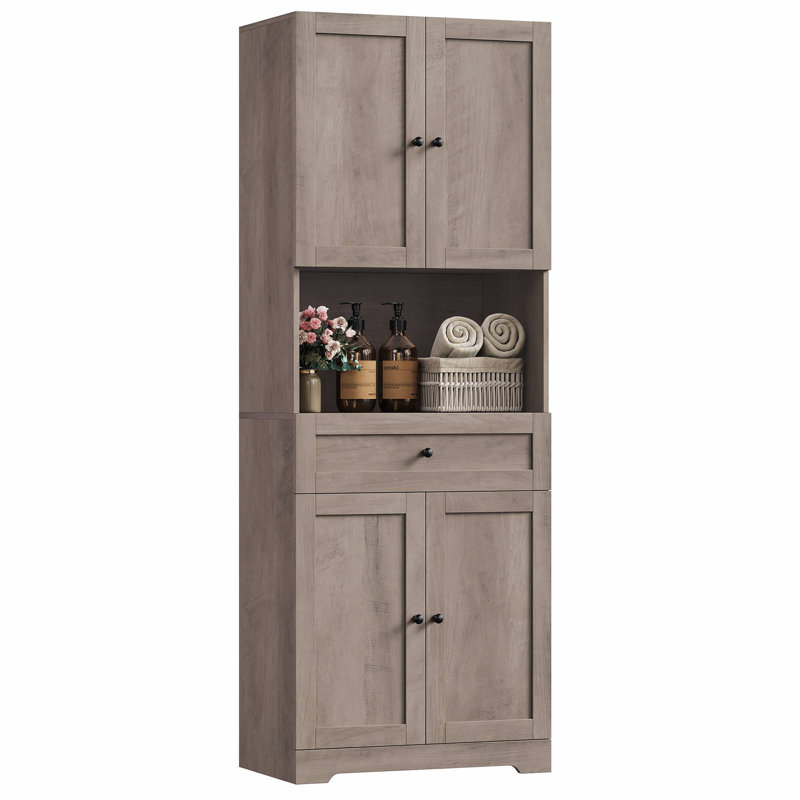 67.5" H Freestanding Bathroom Cabinet, Brown