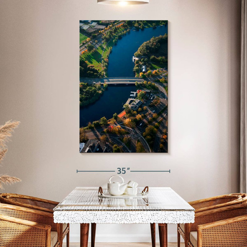 Aime Charles River, 51" H x 34" W