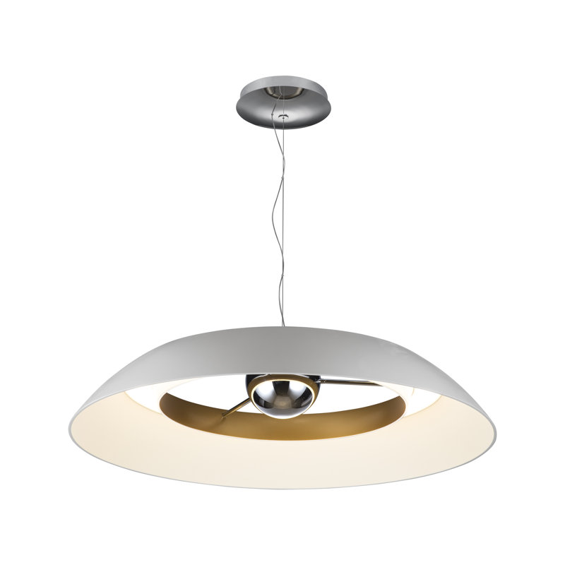 Luminaire suspendu del unique à 1 lumière ahsaad, 39.37" W x 39.37" D