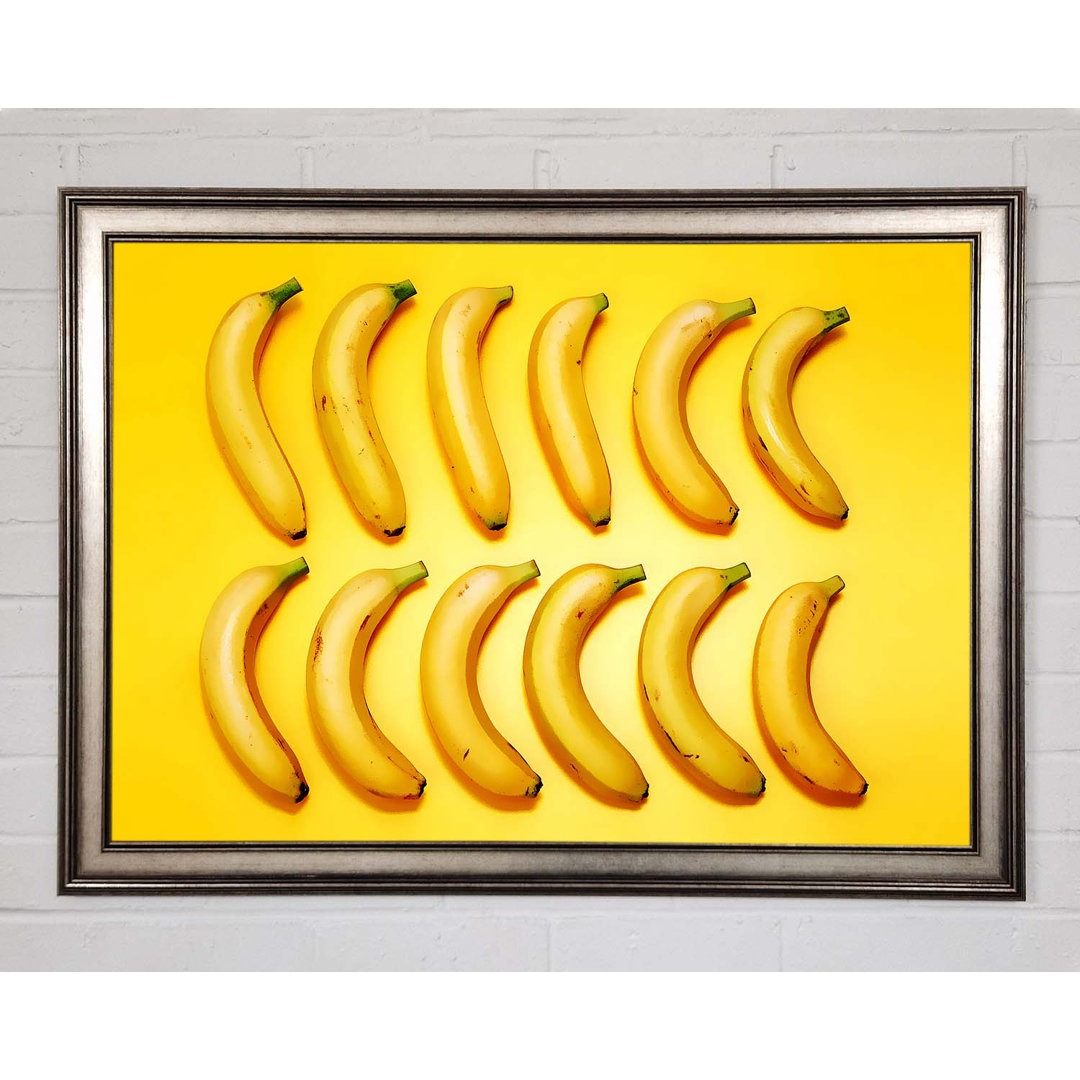 Banana Line-Up - Einzelne Bilderrahmen Kunstdrucke