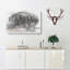 Two Giraffes in Abstract - Wrapped Canvas-55303980