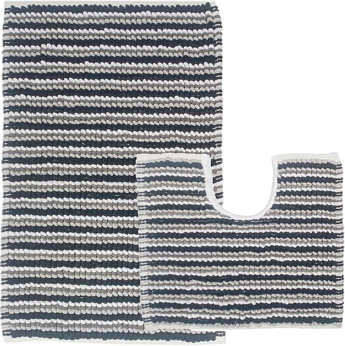 Non-Slip Bath Mat, Grey