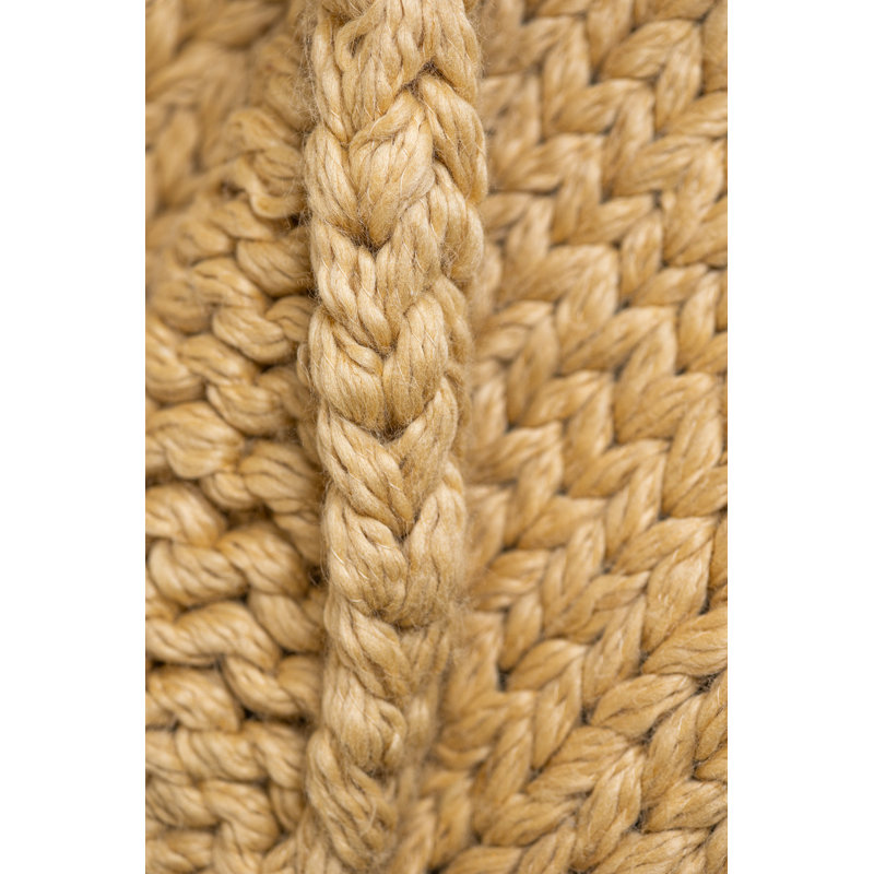 Zage Cable Knit Throw Blanket, Oak