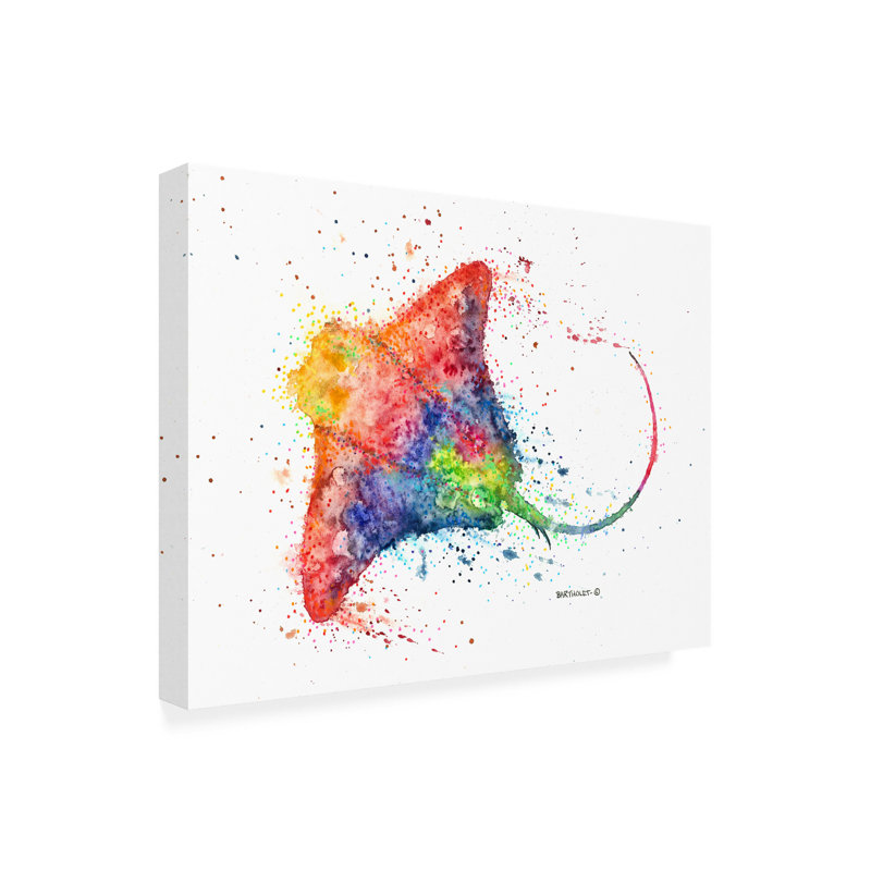 Art sur toile Dave Bartholet Stingray, H 14 po x l 19 po