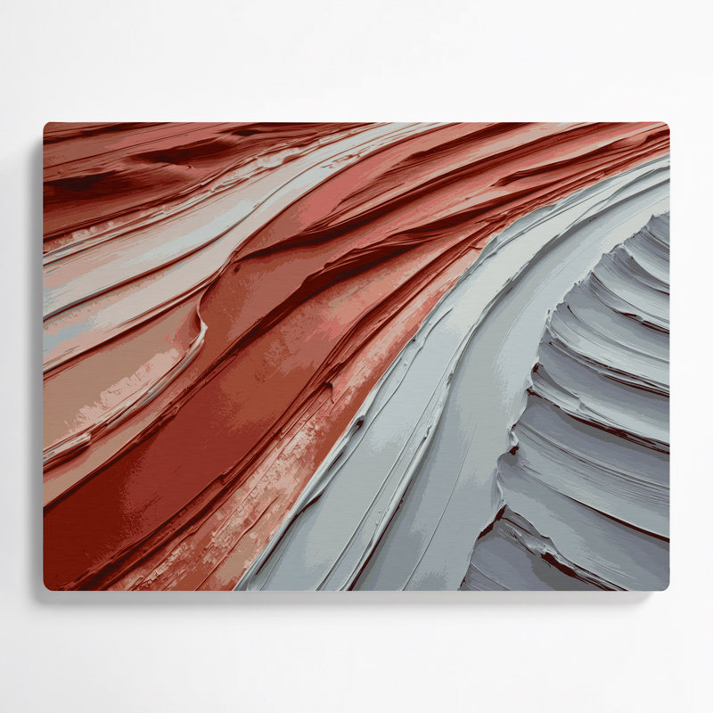 Art mural horizontal rayé en métal Mesa, H 11 po x l 14 po