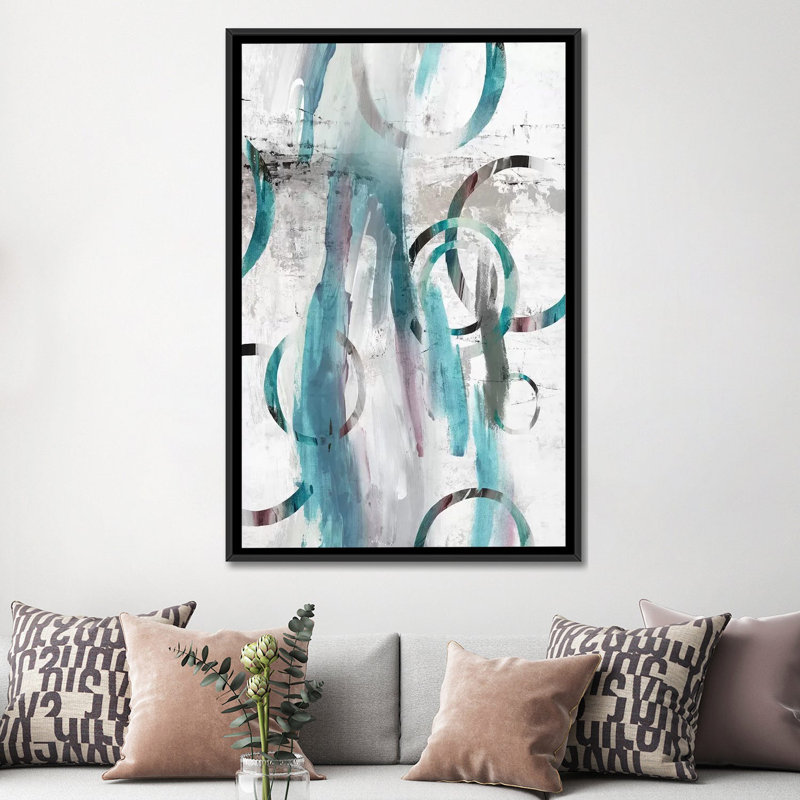 «Hula Hoop I», reproduction sur toile, H 60 po x l 40po x P 1,5 po, Toile avec cadre noir