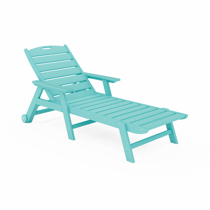 Chaise longue à dossier réglable Clairan, Bleu sarcelle Gulf Shores