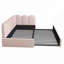 Lit de jour rembourré simple avec lit escamotable, conception peu encombrante pour les petites pièces et les espaces invités, tissu en velours, rose