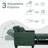 Latitude Run 36.6" Wide Convertible Chair 3-In-1 Pull Out Sleeper Futon Chair Beds with USB-1655144896